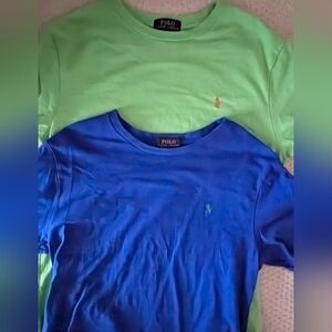 Polo by Ralph Lauren Men's Royal Blue And Plato GreenTee Boys XL 18-20